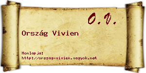 Ország Vivien névjegykártya
