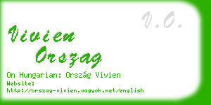 vivien orszag business card