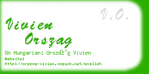 vivien orszag business card